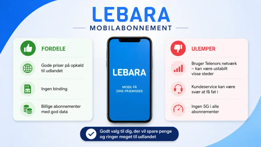 fordele og ulemper ved lebara mobilabonnement