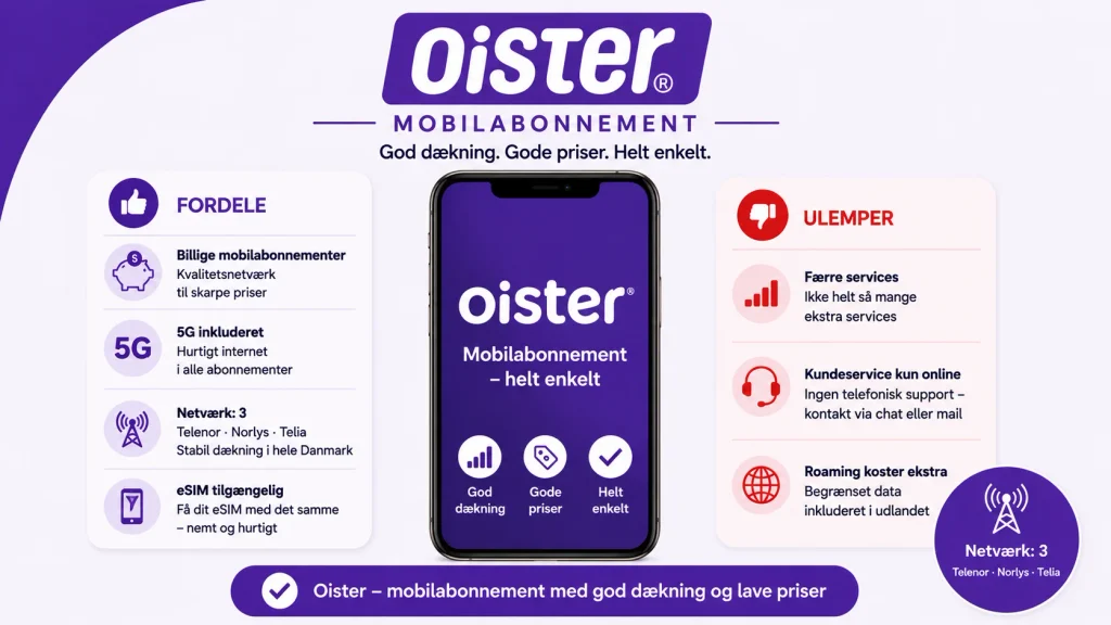 fordele og ulemper ved oister mobilabonnement